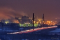 Beeckerwerther Brücke (A 42) und im Hintergrund ThyssenKrupp Steel